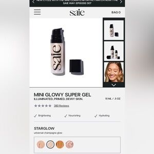 Saie Glowy Super Gel - Champagne Tint